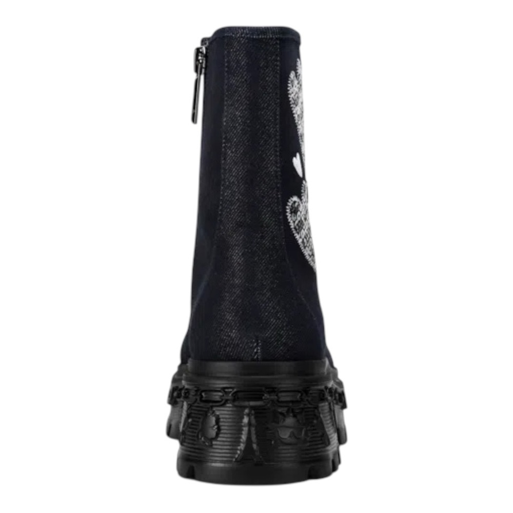 Karl Lagerfeld Black Heart Embellished Women's Boots - Picture 3 of 6